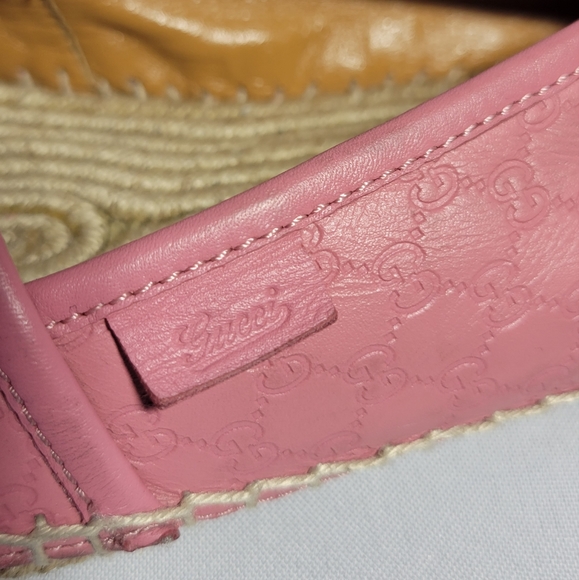 GUCCI PINK LEATHER ESPADRILLES - Picture 5 of 5
